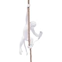 Vintage Monkey Pendant Light Retro Resin Hemp Rope Monkey Lamp 13.7 x 78.7 Inch Hanging Light Fixture E26 Chandelier Ceiling Pendant Lamp for Dining Living Room Bar Cafe (White - Pendant Light)