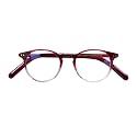 Vintage Round Eyeglasses Unisex Handmade Acetate Circle Rim Glasses