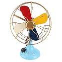 Vintage Table Fan Model, Antique Desk Fan with Rotatable Blades, Retro Style Metal Fan for Home Office Decor, Classic Desktop Fan with Wide Base for Showcase Hallway Decoration
