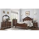 Vintage Traditional Style King 5PC Bedroom Set Made with Wood in Walnut