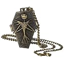 Vintage Tree of Life Hollow Bronze Pocket Watch Quartz Arabic Markers Carved Men and Women Watches with Necklace Chain Pendant