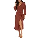 Robes for Women Long Knit Bathrobe XS-4XL