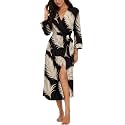 VINTATRE Robes for Women Long Knit Bathrobe XS-4XL