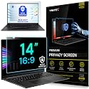 VINTEZ 14 Inch 16:9 Privacy Screen for Computer Monitor and Laptop - Anti Glare Protector Film Blue Light Filter Eye Protection - Computer Screen Privacy Shield, [1 Pack]
