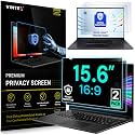 VINTEZ [2 Pack] 15.6 Inch 16:9 Privacy Screen for Computer Monitor and Laptop - Anti Glare Protector Film Blue Light Filter Eye Protection - Computer Screen Privacy Shield