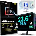 VINTEZ [2 Pack] 23.6 Inch 16:9 Privacy Screen for Computer Monitor and Laptop - Anti Glare Protector Film Blue Light Filter Eye Protection - Computer Screen Privacy Shield