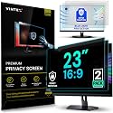 VINTEZ [2 Pack] 23 Inch 16:9 Privacy Screen for Computer Monitor and Laptop - Anti Glare Protector Film Blue Light Filter Eye Protection - Computer Screen Privacy Shield