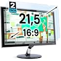 VINTEZ 21.5 inch Blue Light Blocking Screen Protector Panel for 16:9 Widescreen Computer Monitor and Laptop - PC Anti-UV Eye Protection Filter Film - Anti-Scratch Diagonal Frame Shield [2 Pack]
