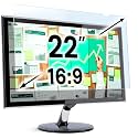 VINTEZ 22 inch Blue Light Blocking Screen Protector Panel for 16:9 Widescreen Computer Monitor and Laptop - PC Anti-UV Eye Protection Filter Film - Anti-Scratch Diagonal Frame Shield [1 Pack]