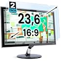 VINTEZ 23.6 inch Blue Light Blocking Screen Protector Panel for 16:9 Widescreen Computer Monitor and Laptop - PC Anti-UV Eye Protection Filter Film - Anti-Scratch Diagonal Frame Shield [2 Pack]