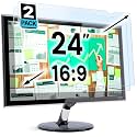 VINTEZ 24 inch Blue Light Blocking Screen Protector Panel for 16:9 Widescreen Computer Monitor and Laptop - PC Anti-UV Eye Protection Filter Film - Anti-Scratch Diagonal Frame Shield [2 Pack]