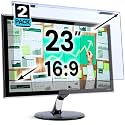 VINTEZ Blue Light Screen Protector for 23 Inch Computer Monitor and Laptop – Anti-UV Blue Light Blocking Film for Desktop PC, Eye Protection Filter, 20.6" x 12", 2 Pack