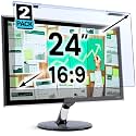 VINTEZ Blue Light Screen Protector for 24 Inch Computer Monitor and Laptop – Anti-UV Blue Light Blocking Film for Desktop PC, Eye Protection Filter, 21.2" x 12.6", 2 Pack