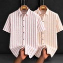 VINTHON Men Printed Casual Red Orange Shirt