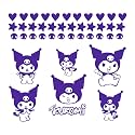 Vinyl Wall Art Decal - Kuromi - 7" x 9" Each - Trendy Cool Fun Anime Inspiring Design Sticker for Home Kids Room Playground Gaming Room Playroom Comics Storefront Decor (Purple)
