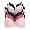 Viola's Secret 6 Pack of Color Print T-Shirt Bras B Cup C Cup and D Cup