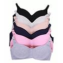 Viola's Secret 6 Pack of Color Print T-Shirt Bras B Cup C Cup and D Cup