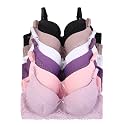 Viola's Secret 6 Pack of Color Print T-Shirt Bras B Cup C Cup and D Cup