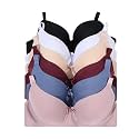 Viola's Secret 6 Pack of Color Print T-Shirt Bras B Cup C Cup and D Cup