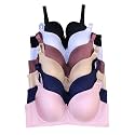 Viola's Secret 6 Pack of Color Print T-Shirt Bras B Cup C Cup and D Cup