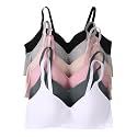 Viola's Secret 6 Pack of Color Print T-Shirt Bras B Cup C Cup and D Cup