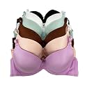 Viola's Secret 6 Pack of Color Print T-Shirt Bras B Cup C Cup and D Cup