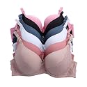 Viola's Secret 6 Pack of Color Print T-Shirt Bras B Cup C Cup and D Cup