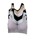 Viola's Secret 6 Pack of Color Print T-Shirt Bras B Cup C Cup and D Cup