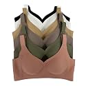 Viola's Secret 6 Pack of Color Print T-Shirt Bras B Cup C Cup and D Cup