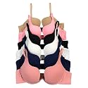 Viola's Secret 6 Pack of Color Print T-Shirt Bras B Cup C Cup and D Cup