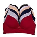 Viola's Secret 6 Pack of Color Print T-Shirt Bras B Cup C Cup and D Cup