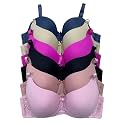 Viola's Secret 6 Pack of Color Print T-Shirt Bras B Cup C Cup and D Cup