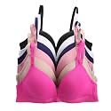 Viola's Secret 6 Pack of Color Print T-Shirt Bras B Cup C Cup and D Cup