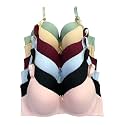 Viola's Secret 6 Pack of Color Print T-Shirt Bras B Cup C Cup and D Cup