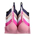 Viola's Secret 6 Pack of Color Print T-Shirt Bras B Cup C Cup and D Cup