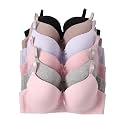 Viola's Secret 6 Pack of Color Print T-Shirt Bras B Cup C Cup and D Cup
