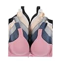 Viola's Secret 6 Pack of Color Print T-Shirt Bras B Cup C Cup and D Cup