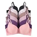 Viola's Secret 6 Pack of Color Print T-Shirt Bras B Cup C Cup and D Cup