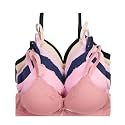 Viola's Secret 6 Pack of Color Print T-Shirt Bras B Cup C Cup and D Cup