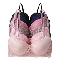 Viola's Secret 6 Pack of Color Print T-Shirt Bras B Cup C Cup and D Cup