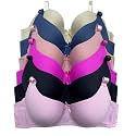 Viola's Secret 6 Pack of Color Print T-Shirt Bras B Cup C Cup and D Cup