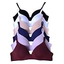 Viola's Secret 6 Pack of Color Print T-Shirt Bras B Cup C Cup and D Cup