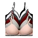 Viola's Secret 6 Pack of Color Print T-Shirt Bras B Cup C Cup and D Cup