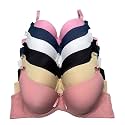 Viola's Secret 6 Pack of Color Print T-Shirt Bras B Cup C Cup and D Cup