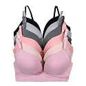 Viola's Secret 6 Pack of Color Print T-Shirt Bras B Cup C Cup and D Cup