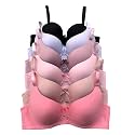 Viola's Secret 6 Pack of Color Print T-Shirt Bras B Cup C Cup and D Cup