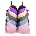 Viola's Secret 6 Pack of Color Print T-Shirt Bras B Cup C Cup and D Cup