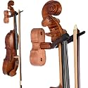 Violin Stand, Mahogany Wood Violin Hook with Hard Case, Adjustable Height for Musicians, Portable Foldable Design for Outdoor Use, Violin Accessories, Violin Musical Instrument Stander