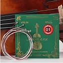 Violin Strings 4/4 Full Set, 4/4 Violin Strings Replacement,Long-Lasting Durability &amp; Rich Tone - Handcrafted with Premium Materials- For All Levels (4/4 Nylon+Gold E)