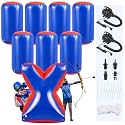 VioraWhite Inflatable Air Bunker Set Inflatable Obstacles with Pump for Paintball, Airsoft, Archery Tag, Laser Tag, Water Gun, Soft Foam Rifle